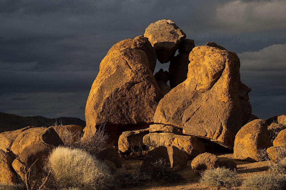 An impressive rock formation in Joshua Tree National Park. Picture by NPS/Kurt Moses